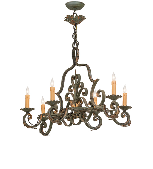 36" Long Rosalie 6 Light Chandelier | 254930