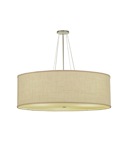 36" Wide Cilindro White Burlap Textrene Semi-Flushmount | 264453