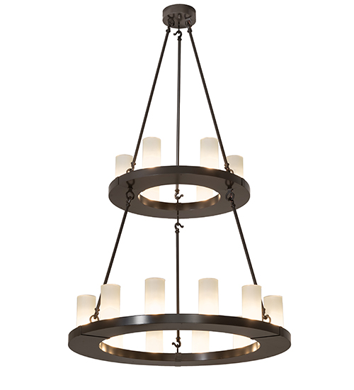 36" Wide Loxley 18 Light Two Tier Chandelier | 281441