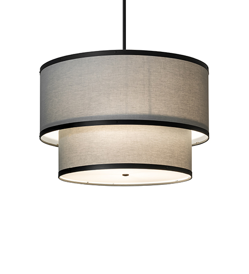 36" Wide Cilindro Textrene Two Tier Pendant | 284772