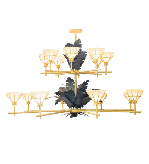 96" Wide Tiki 16 LT Two Tier Chandelier | 119770