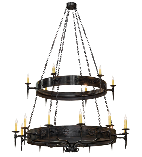 72"W Warwick 18 LT Two Tier Chandelier | 112829