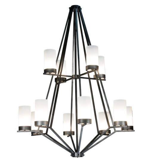 60"W Galen 12 Lt Two Tier Chandelier | 115096