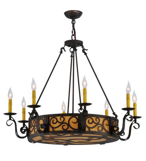 36"W Delano 8 LT Chandelier | 115165