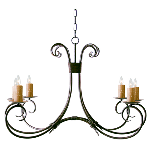36" Long Elon 6 Light Oblong Chandelier | 115240