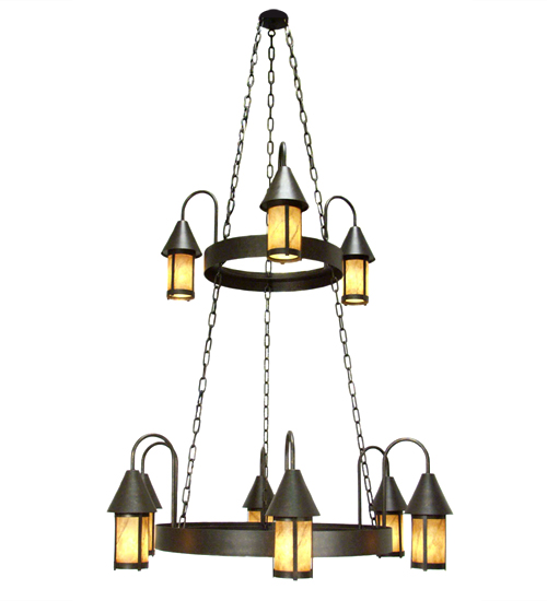 48" Wide Algonquin 9 Light Two Tier Chandelier | 116523
