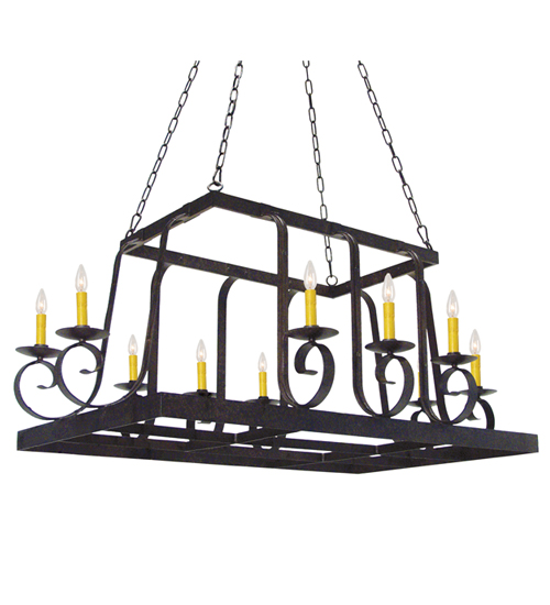 55" Long Maura 10 Light Pot Rack | 120272