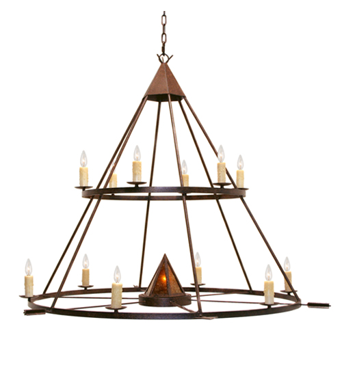 60" Wide Desert Arrow Two Tier Chandelier | 120282