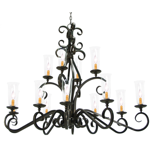 60" Wilkes Two Tier Oblong Chandelier | 120293