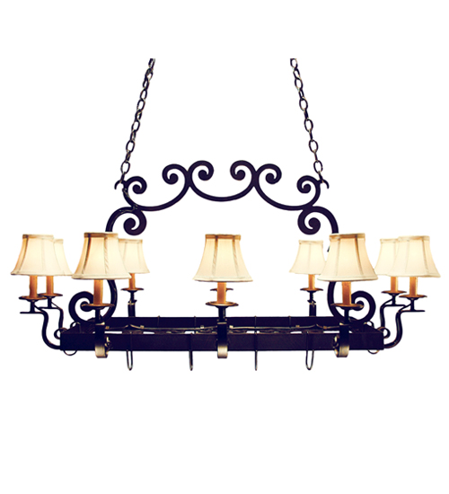 48" Long Tourelle 10 Light Pot Rack | 121243