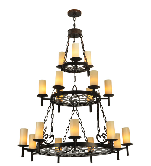 48" Wide Newcastle 18 Light Three Tier Chandelier | 126500