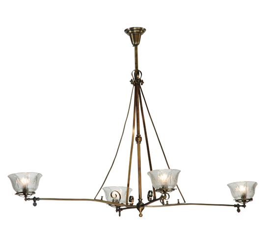 63"L Schaffer 4 Arm Chandelier | 151897