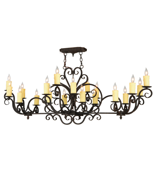 60" Long Kean Moins 20 Light Oblong Chandelier | 140507
