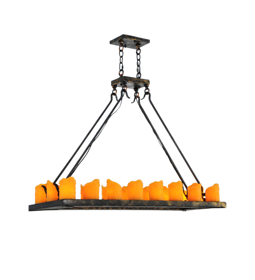 39"L Loxley 18 LT Oblong Chandelier | 142019