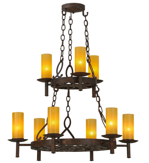 33" Wide Newcastle 9 Light Two Tier Chandelier | 144754