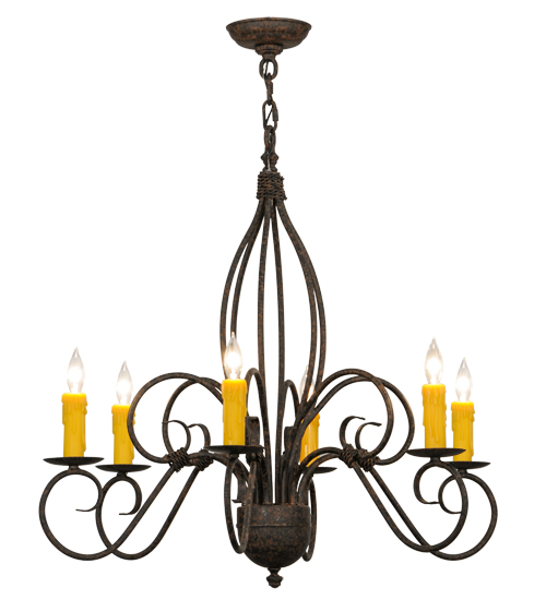 28" Wide Squire 6 Light Chandelier | 148751