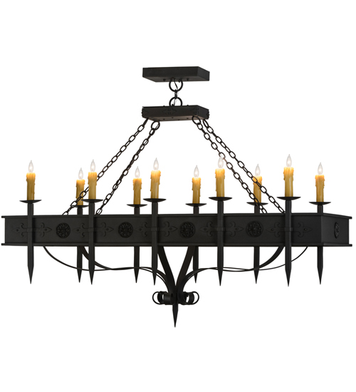 66"L Calandra 10 LT Oblong Chandelier | 151155