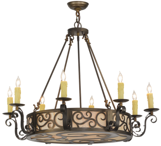 36"W Delano 8 LT Chandelier | 153447