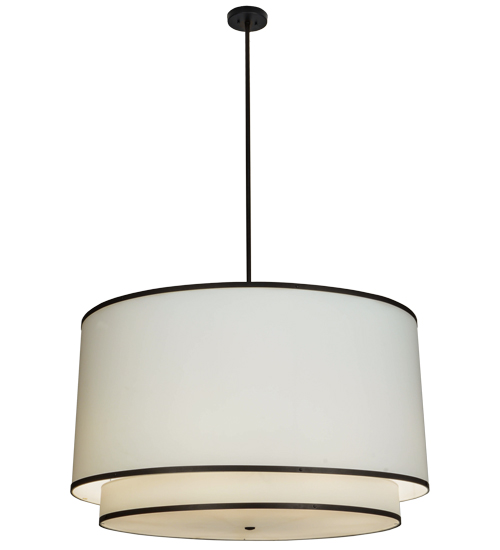 48"W Cilindro White 2 Tier Textrene Pendant | 153491