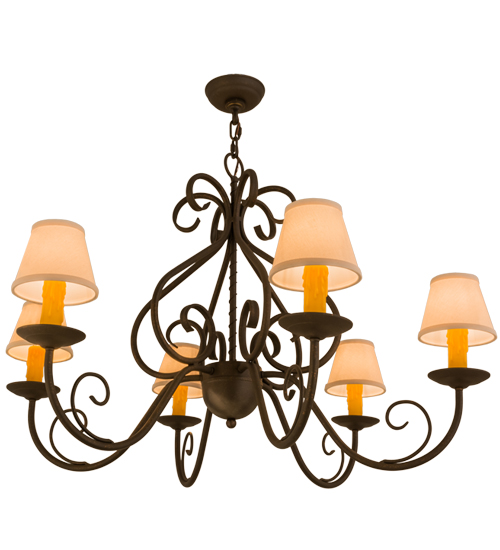 36"W Jenna 6 LT Chandelier | 160717