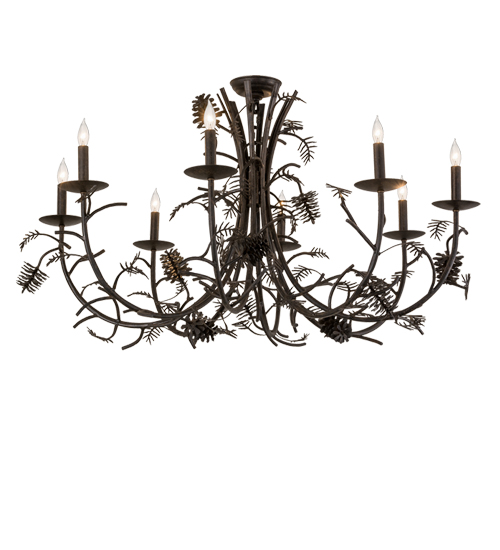 42" Wide Pinecone 8 Light Chandelier | 161106