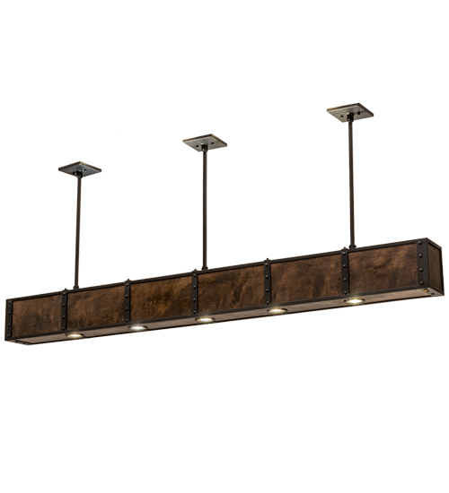 72" Long Giradeau Wood Beam Oblong Pendant | 165255