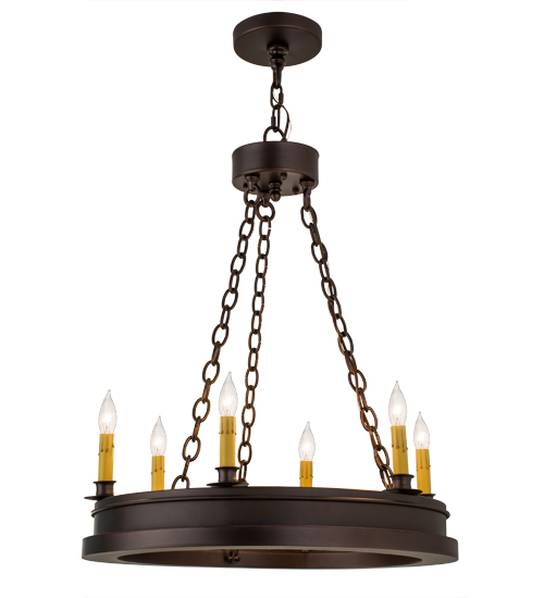 24" Wide Sullivan Ranch 6 Light Chandelier | 172655