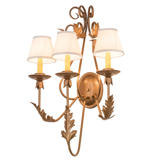 18"W French Elegance 3 LT Wall Sconce | 174347