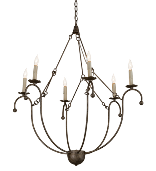 32"W Vienna 6 LT Chandelier | 182548