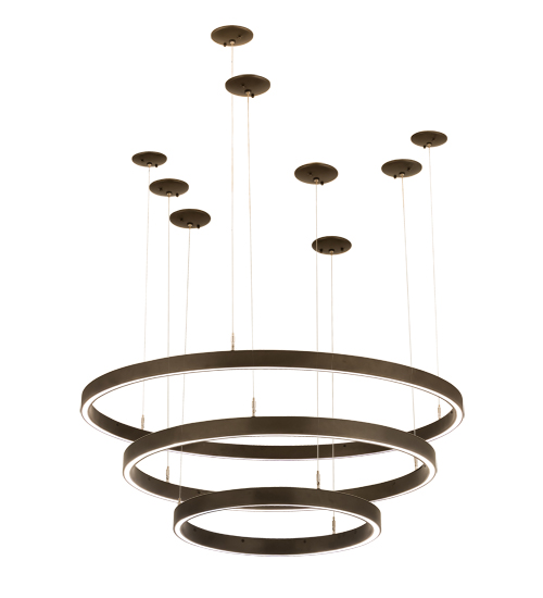 48"W Anillo Halo 3 Ring Cascading Pendant | 185849