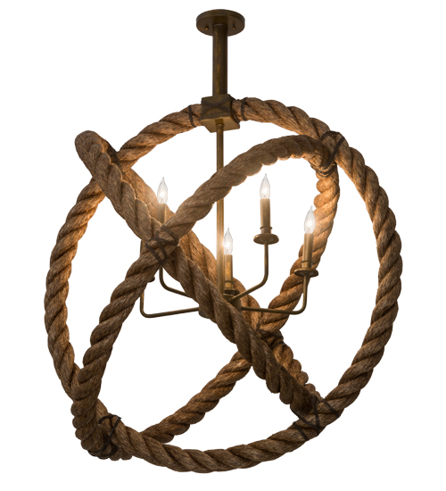 36" Wide Cilindro Bola Rope Pendant | 186114