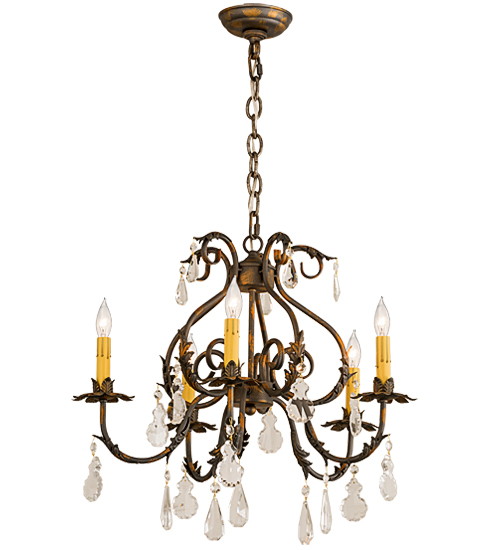 24"W Chantilly 5 LT Chandelier | 187262