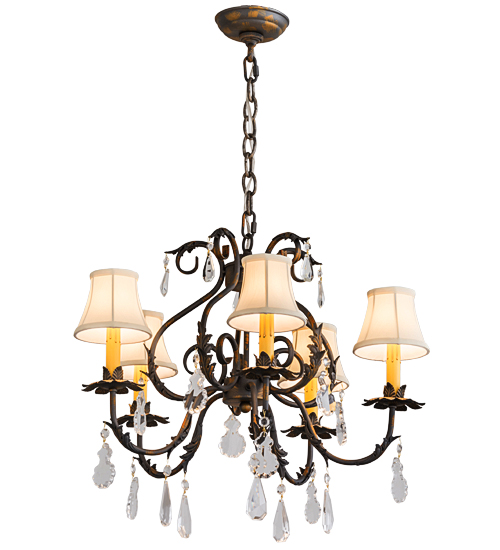 25"W Chantilly 5 LT Chandelier | 187283