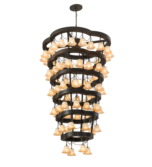 60"W Cretella 72 LT Six Tier Chandelier | 188855