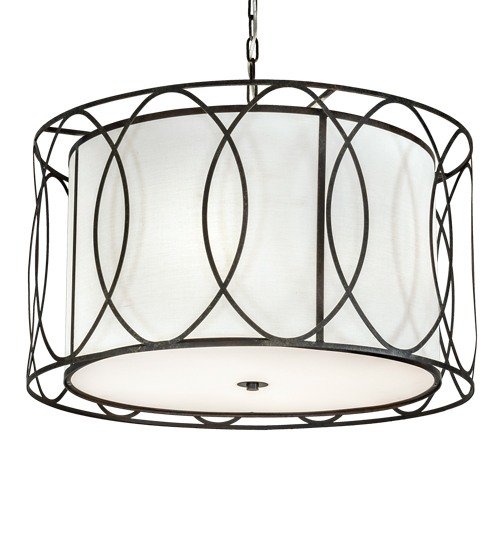 28" Wide Cilindro Hoops Pendant | 192018