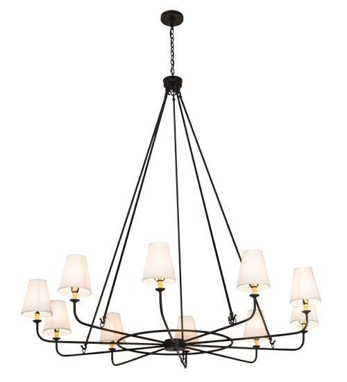 72" Wide Brach Ring 10 LT Chandelier | 196031