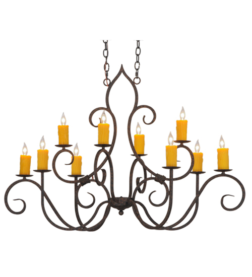 48" Wide Clifton 10 Light Oblong Chandelier | 200731