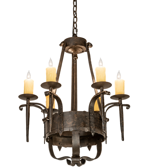 24" Wide Costello 6 Light Chandelier | 204205