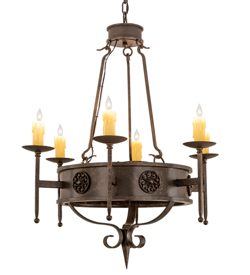 30" Wide Lorenzo 6 Light Chandelier | 215034
