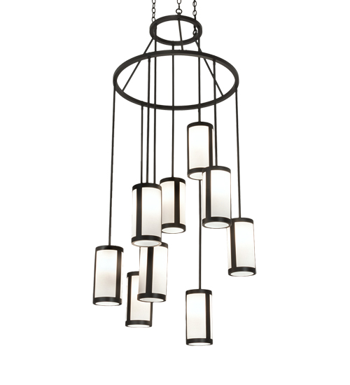 35" Wide Cartier 9 Light Cascading Chandelier | 226577