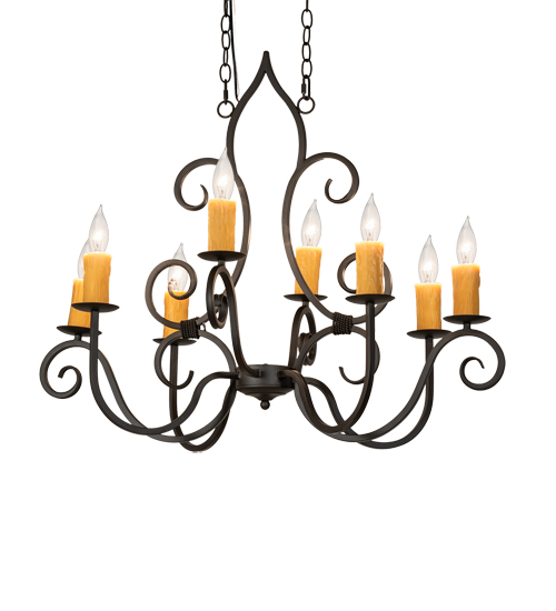 36" Long Clifton 8 Light Oblong Chandelier | 231962