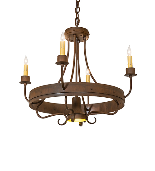 25" Wide Franciscan 4 Light Chandelier | 260990