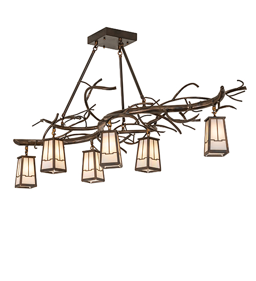 53" Long Winter Solstice 6 Light Oblong Chandelier | 262449