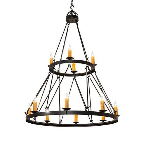 55" Wide Lakeshore 12 Light Two Tier Chandelier | 267209