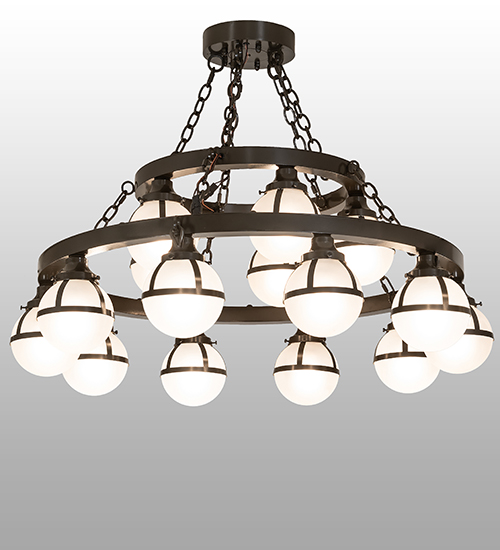 40" Wide Bola Tavern 15 Light Two Tier Chandelier | 270232