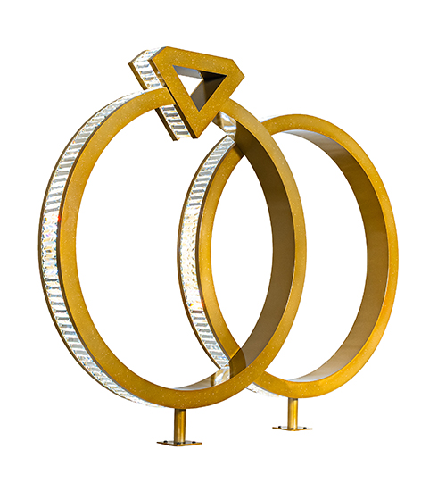 70" Wide Together Forever Ring Table Lamp | 282365