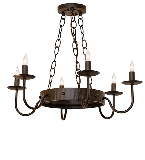 24" Wide Edinburgh 6 Light Chandelier | 286619