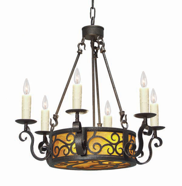 24" Wide Delano 6 Light Chandelier | 115166