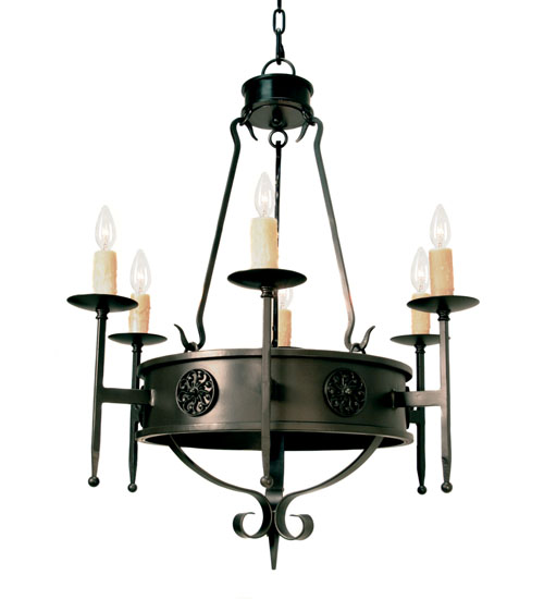 30" Wide Lorenzo 6 Light Chandelier | 115168