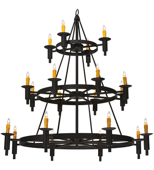 60"W Carella 20 LT Three Tier Chandelier | 116151
